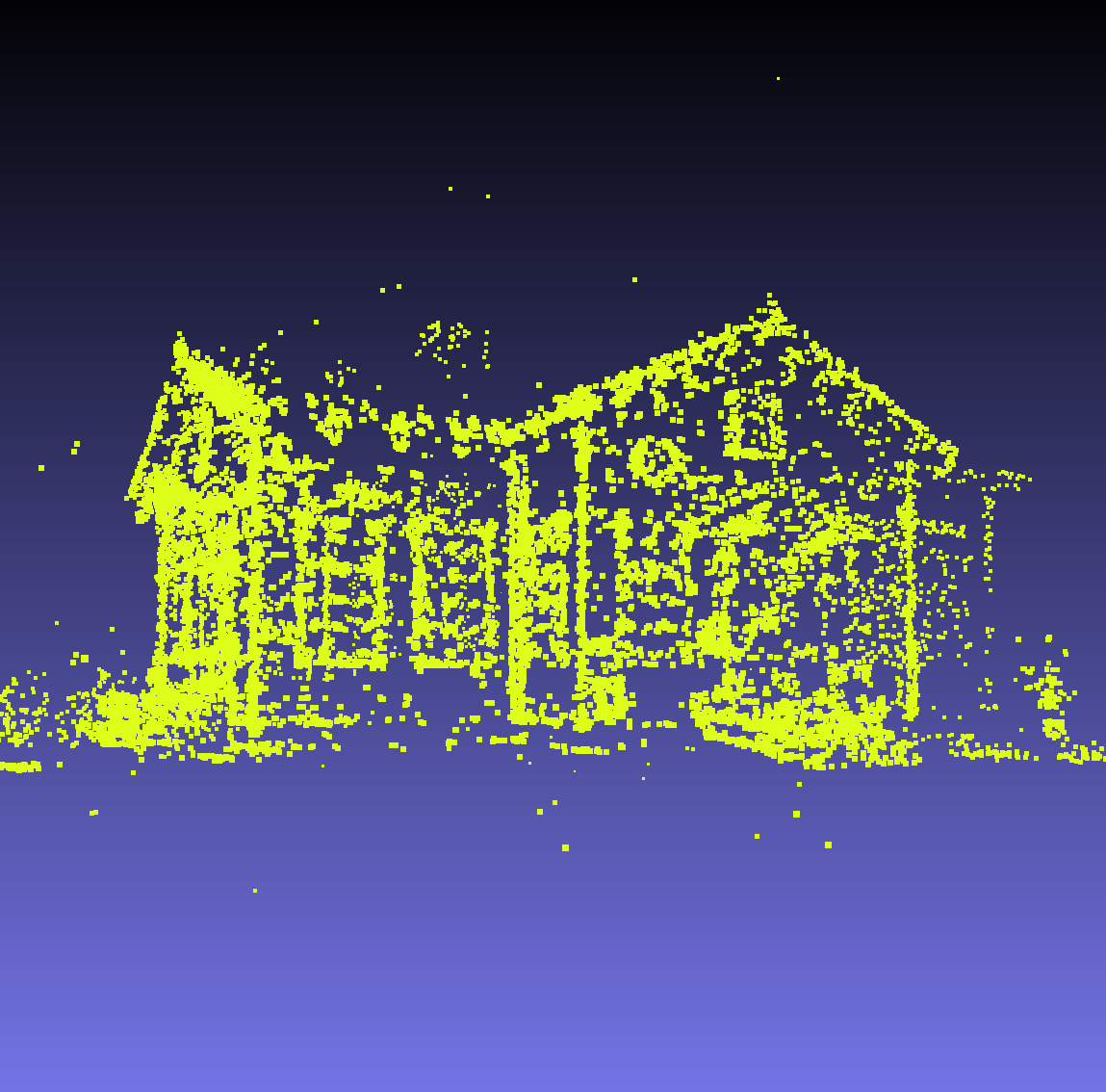 Sparse point cloud representation of the map data