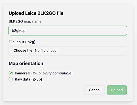 Uploading the b2g files