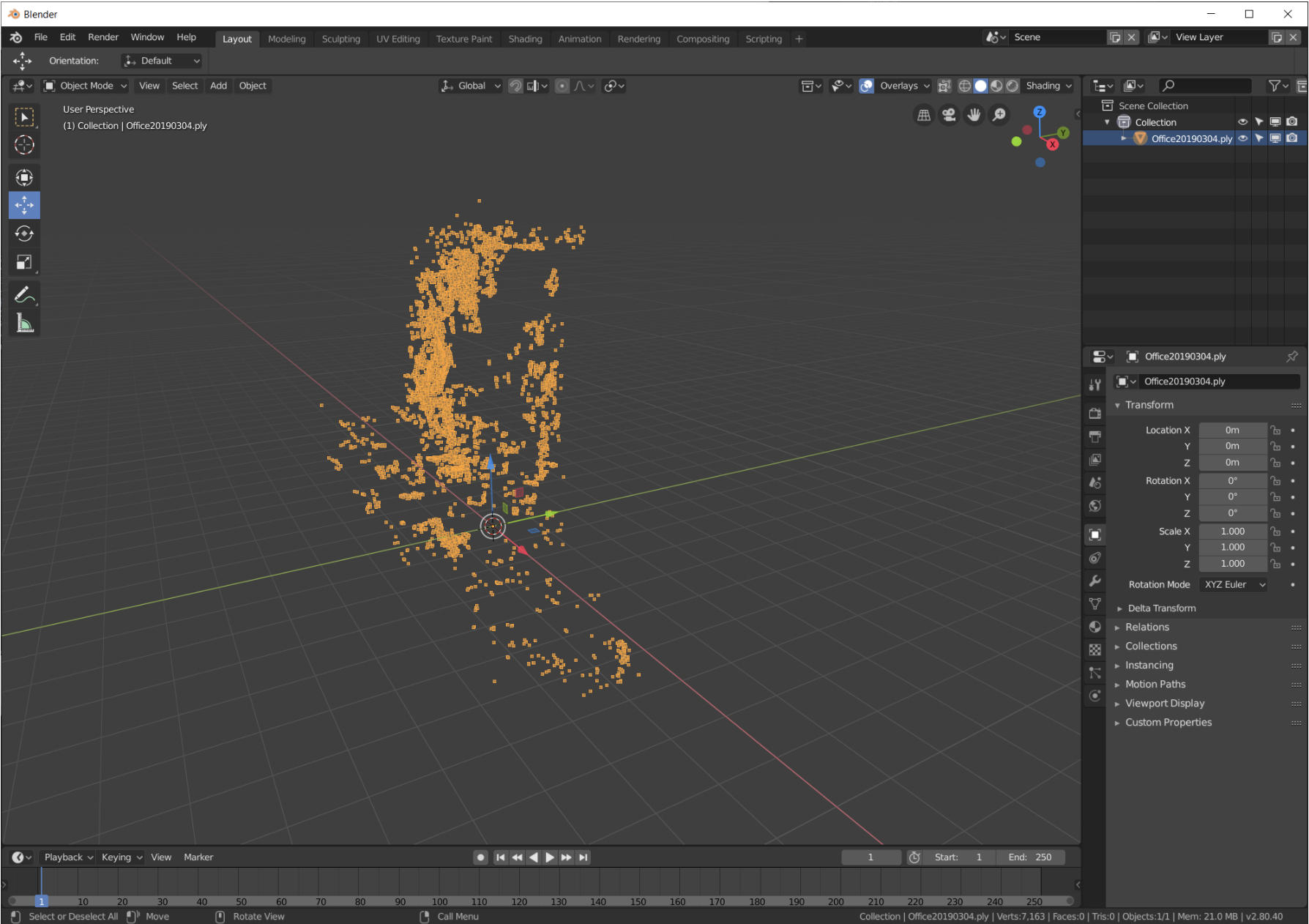 Z-up coordinate system in Blender